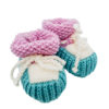 HANDMADE GESTRICKTE BABYSCHÜHCHEN COLORBLOCK 0-7 MONATE